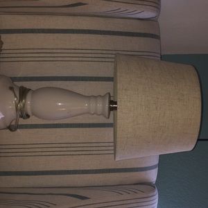 Tan/White Small Lamp